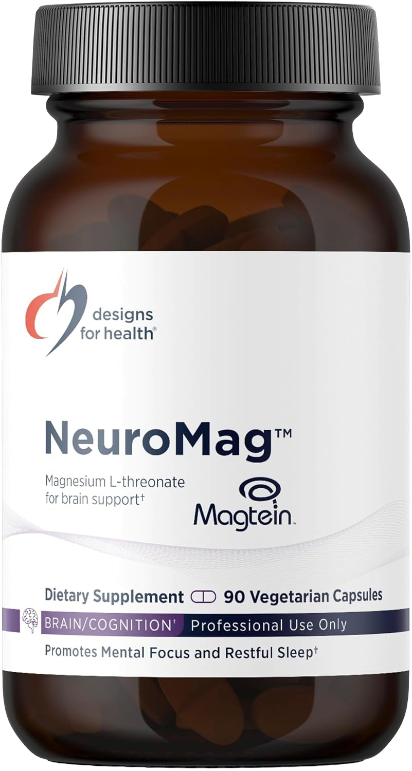 Designs for Health NeuroMag - Magnesium L-Threonate (Magtein®) for Brain Health, Focus, and Sleep (90 Vegan Capsules) - main product photo