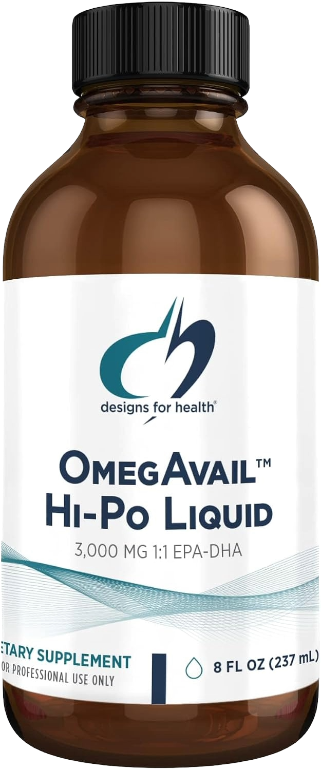 Designs for Health OmegAvail Hi-Po Liquid - High-Concentration 1:1 EPA/DHA Omega-3 (47 Servings) - main product photo