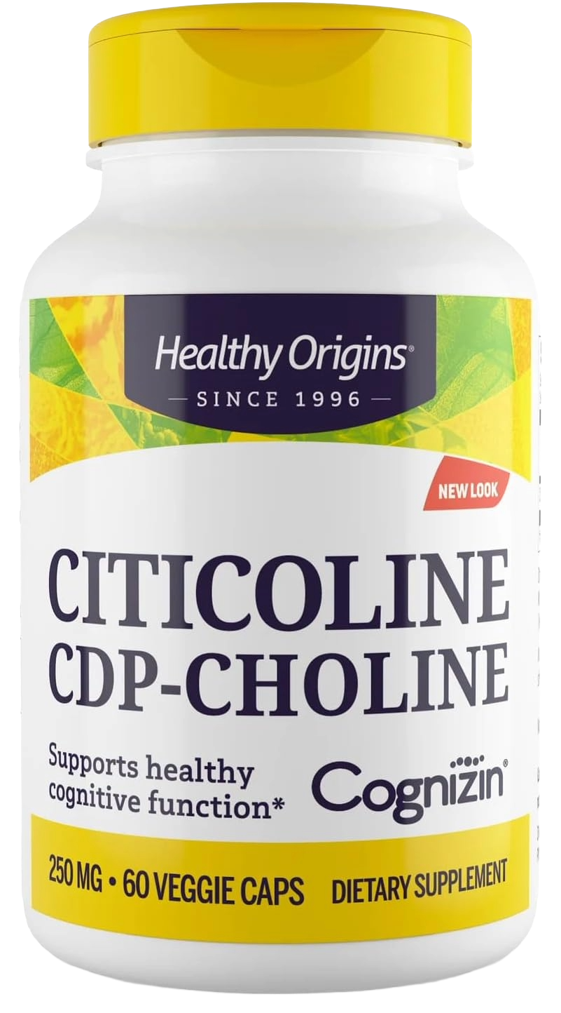 Healthy Origins Cognizin Citicoline 250mg - Branded CDP-Choline for Memory and Focus (60 Veggie Capsules) - main product photo